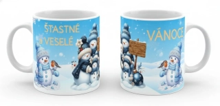 Hrnek „Šťastné a veselé se sněhuláky“